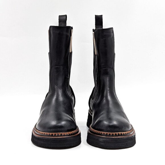 Bueno Women Gizelle Black Leather Stretch Panel Chelsea Boots size 7US EUR37 - Picture 2 of 9